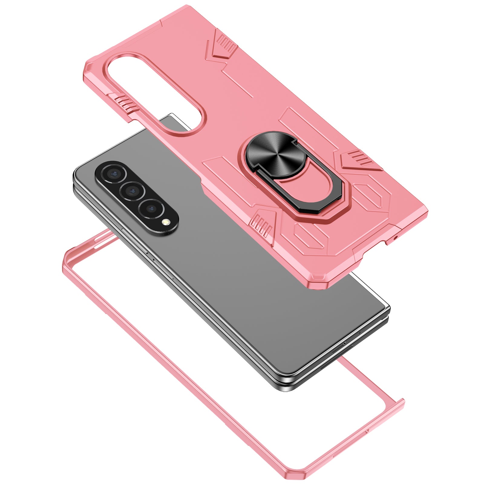 For Samsung Galaxy Z Fold4 5G Case Rotate Ring Kickstand Hard PC Protective Phone Cover For Samsung Galaxy Z Fold4 5G Case Rotate Ring Kickstand Hard PC Protective Phone Cover